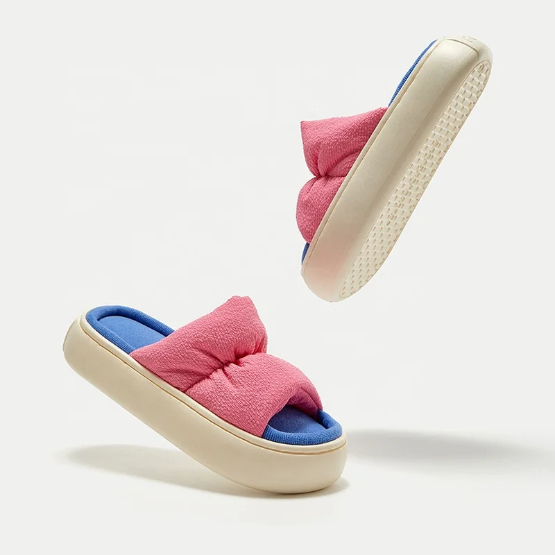 funny candy thick sole home slippers sponge upper shoes designer hit color bedroom women slides unisex slippers