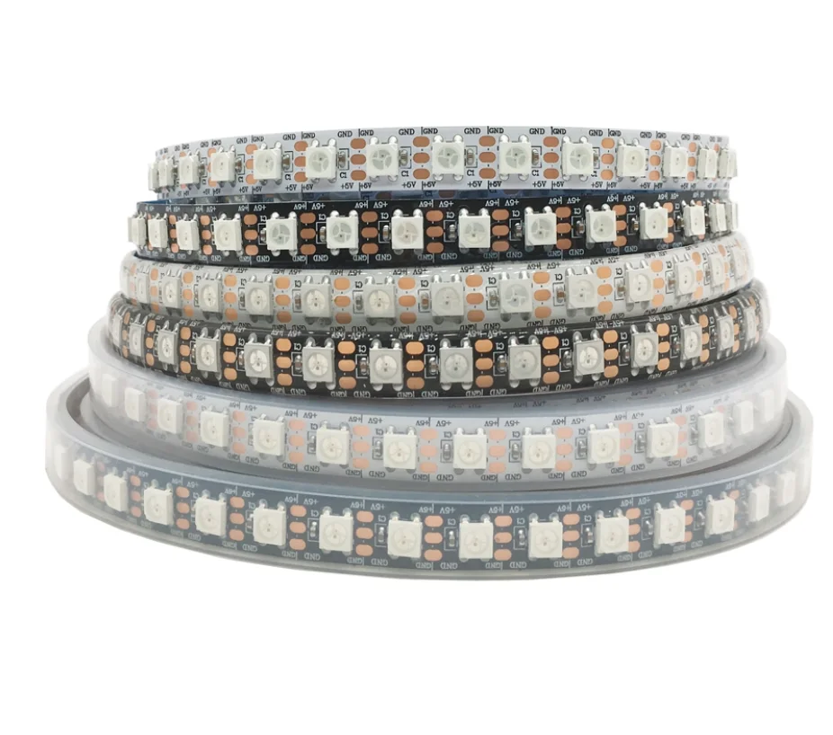 Glite high quality WS2812b RGB 96LEDs/meter DC5V IP65 with silicone waterproof&dustproof LED strip for decorative lighting