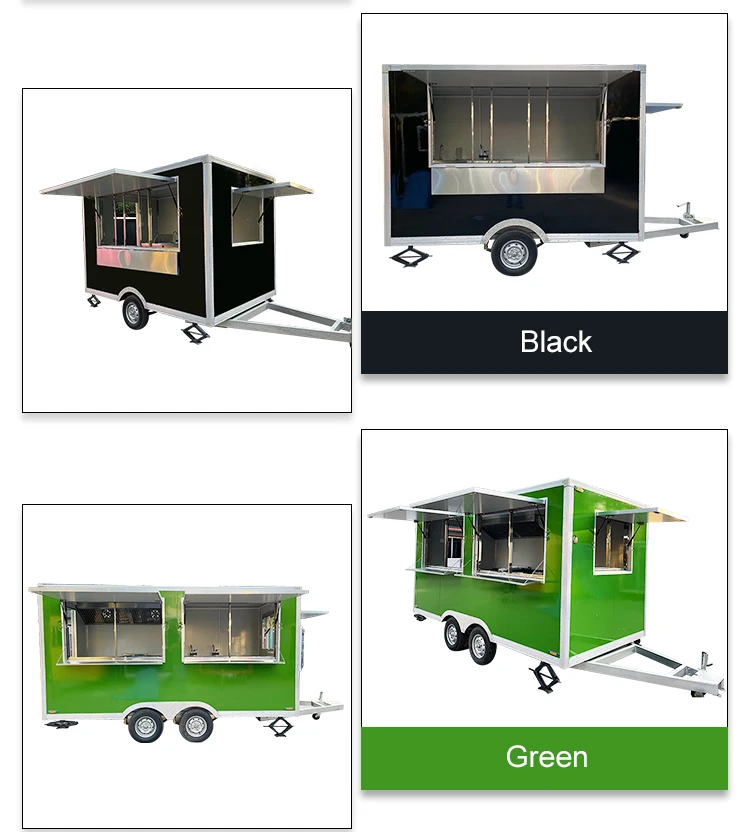 Custom Small Standard Concession Fast Food Trucks 7.5ft Mobile Food Trailer