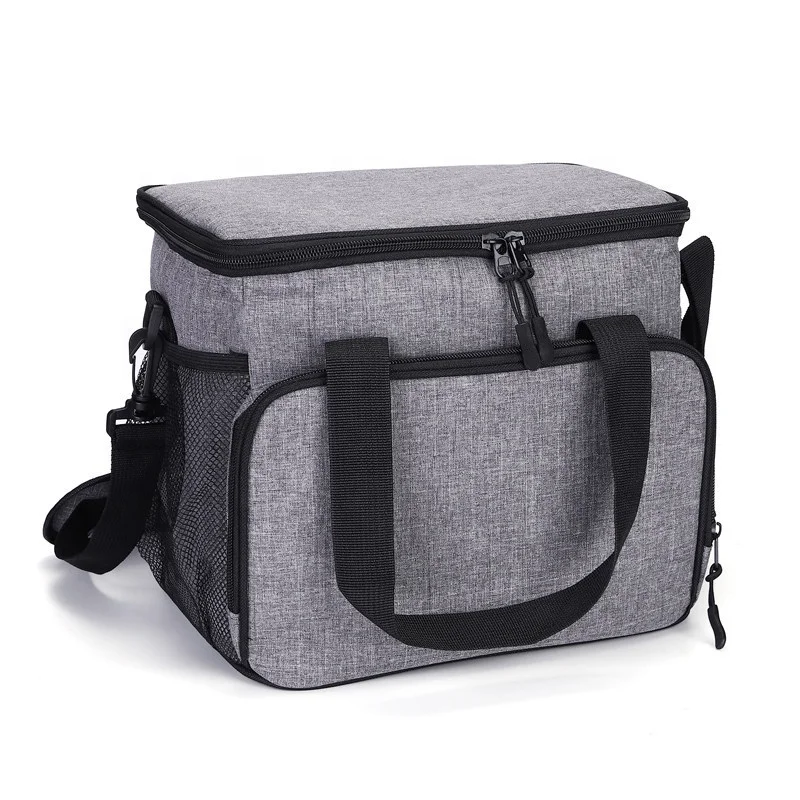 Custom Printed Reusable Thermal Insulated Food Delivery Bag Portable Large Tote Grocery Cool Carry Lunch Cooler Bag