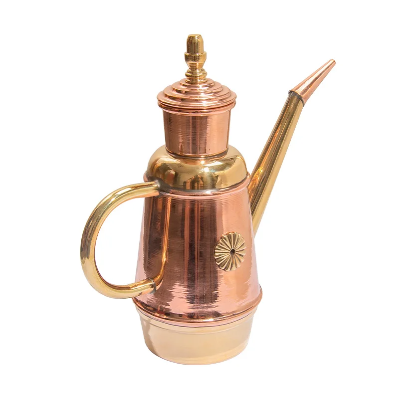 Handmade Copper Oil Cruet kitchen oil can450ml/1000ml cooking olive oil bottle pot