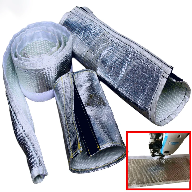 high temperature resistance thermal insulation foiled fiberglass cable sleeve