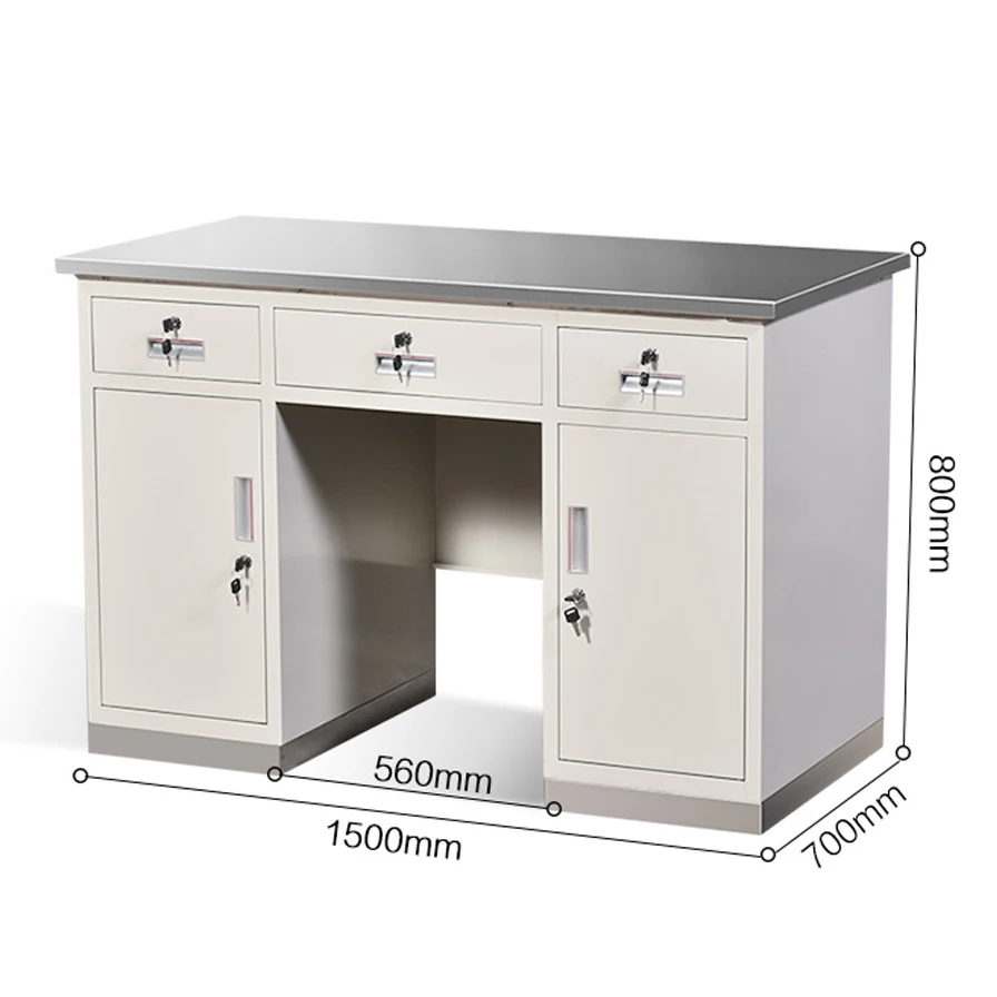 
hospital stainless steel table medical table with drawer 