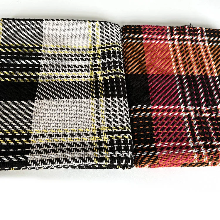 School uniform material fabric red checkered yarn dyed check plaid tartan fabric for school uniforms