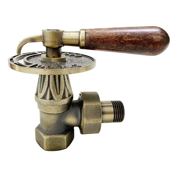 factory supplied solid brass retro style electronic thermostatic radiator valves for cast iron heating radiators