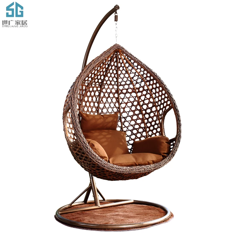 Outdoor Hanging Garden Egg Basket PE Rattan Swing Chair