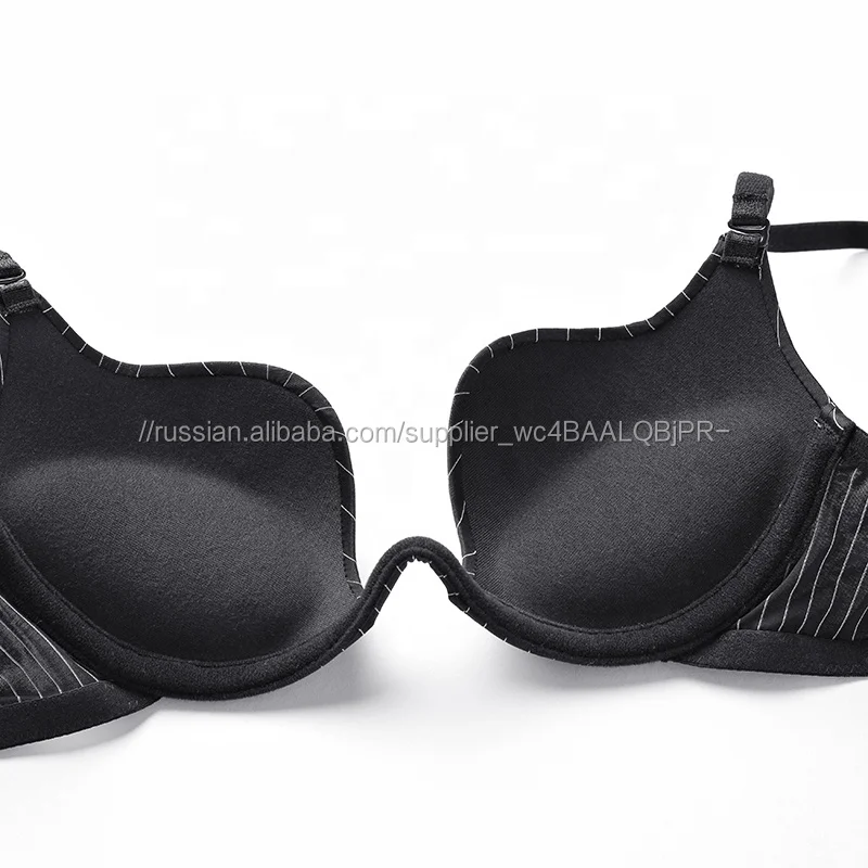 Deep U-Shaped Female Bralette Lingerie Push Up Seamless Striped Bra And Panty Set Custom Cotton Women Ladies Sexy Underwear Sets