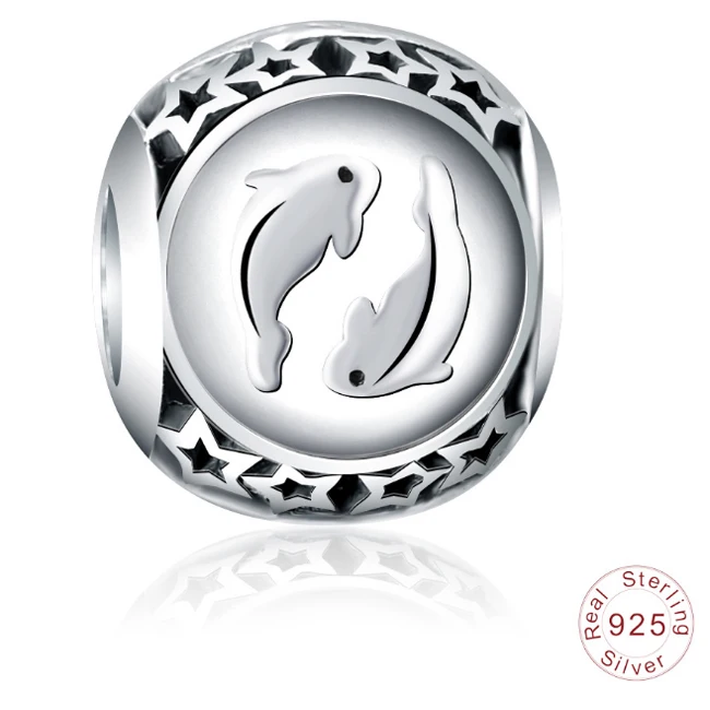 Custom 925 sterling silver zodiac charms bracelet charms for jewelry making