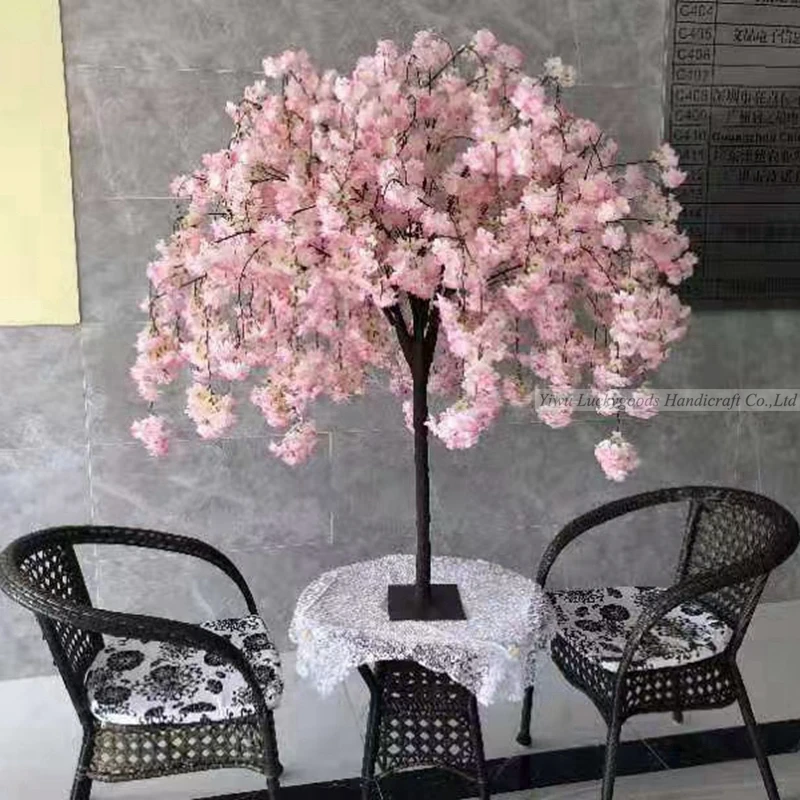 FZS210809-21 3m large red silk cherry blossom artificial wedding tree for outdoor indoor decoration