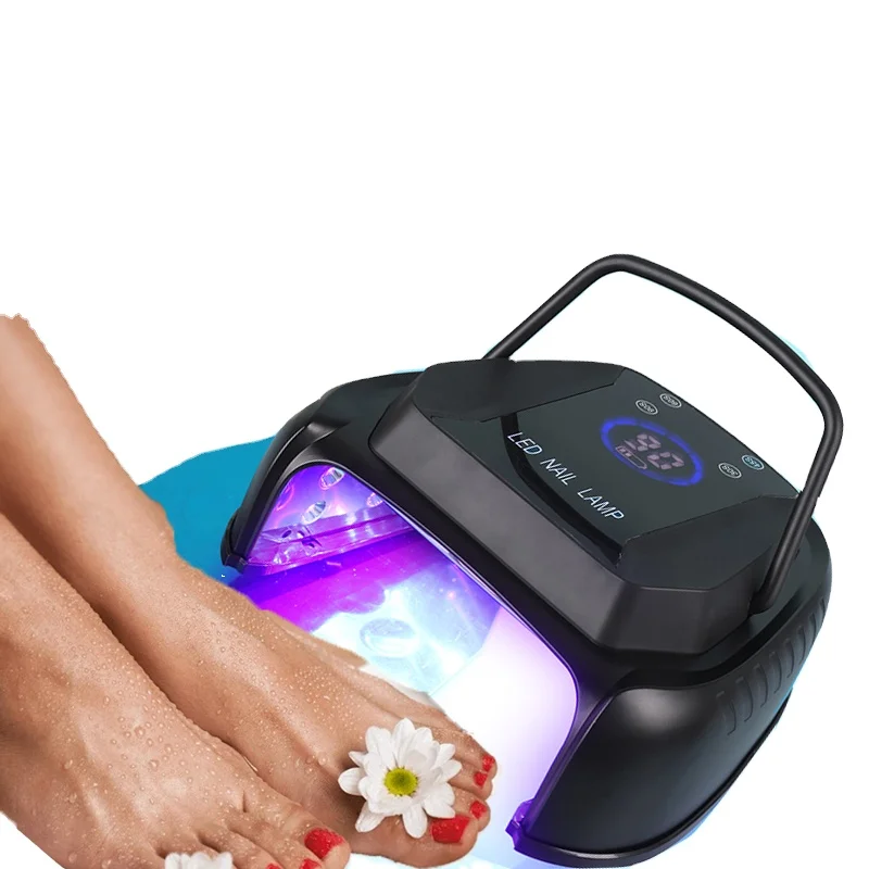 HJS Cordless Diecasting Gel Uv Led Nail Lamp 15600Mah Large Battery Manicure Machine Set Electric Battery Powered Nail Dryer