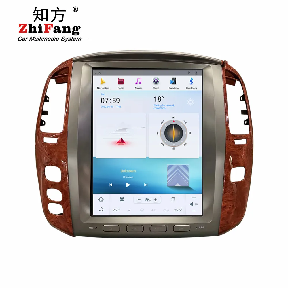 12.1inch tesla android Carplay 4G LTE Android 11.0 Car dvd for Lexus LX470 2004 2004 2005 2006