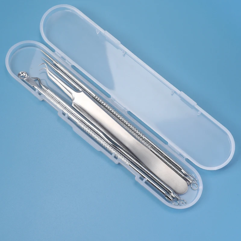 Professional beauty care tool stainless steel blackhead tweezers pimple popper extractor blackhead remover tool extractor