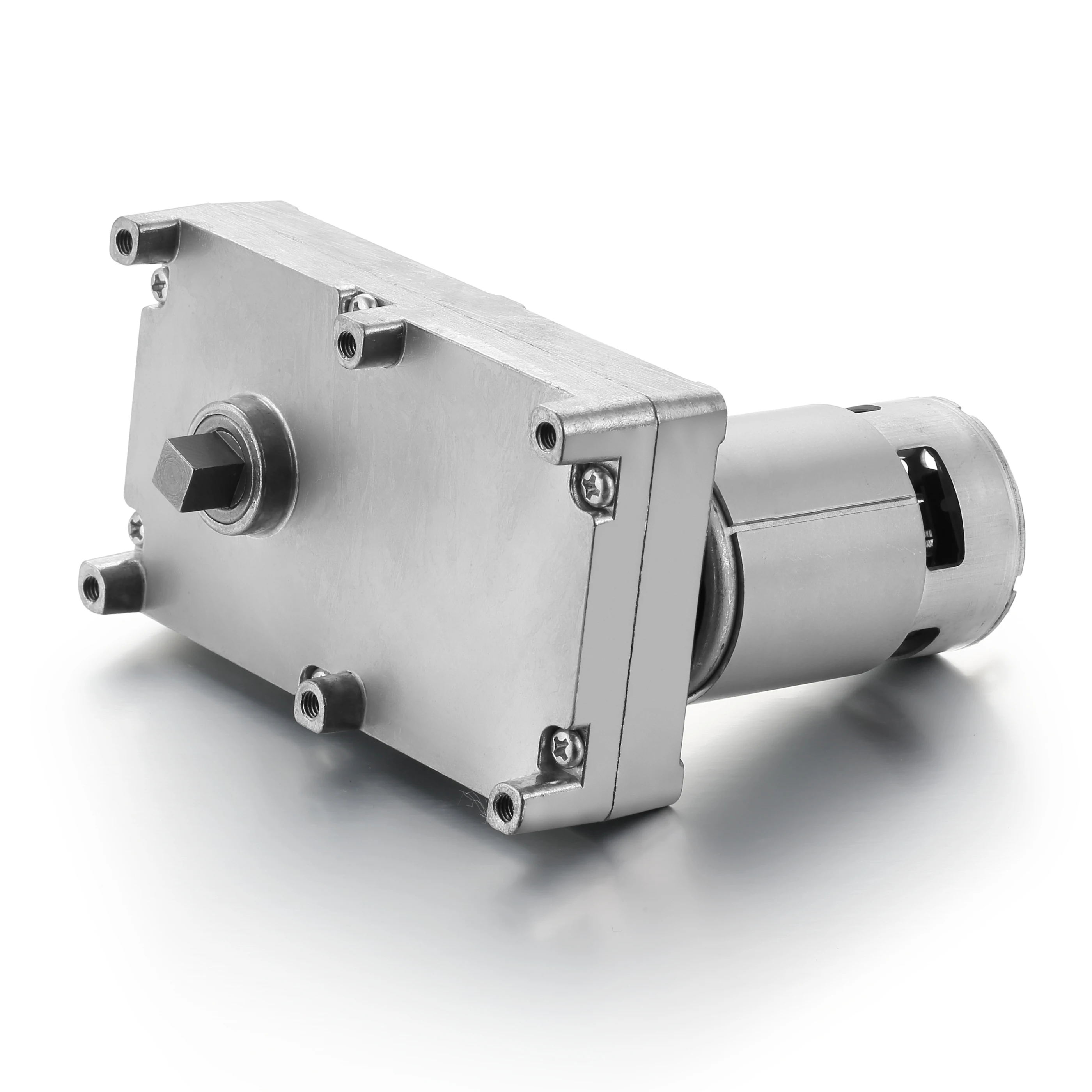 45-80kg.cm high torque 12v 24v mini low rpm brush dc electric worm gear motor for robot price dc worm geared motor