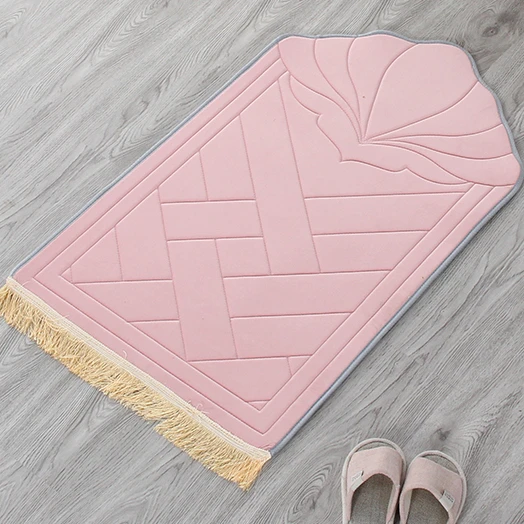 Исламский молитвенный коврик с принтом из полиэстера бархатный плоский ворс нескользящий пользовательский эффектом памяти