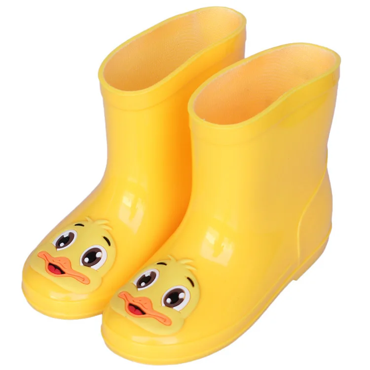 Yellow duck rabbit cat elephant kids rain boots children pvc color boots waterproof kids cute cheap rain boots for boy and girl
