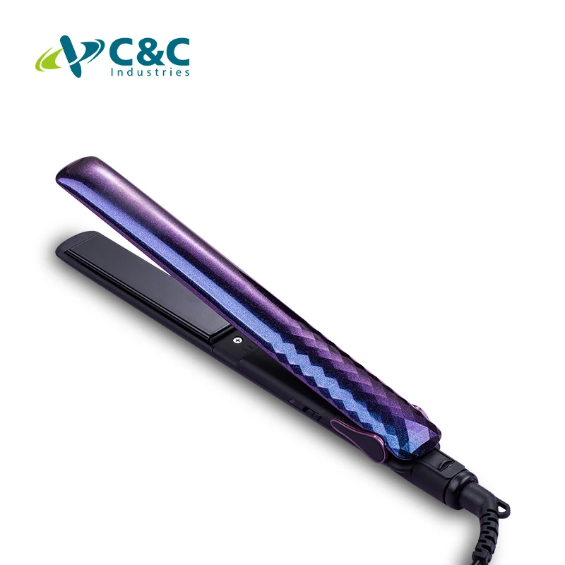 C&C Best Straightener Ceramic Coating Plate Flat Iron Hair Straightener Curler OEM Customize Private Label Packaging
