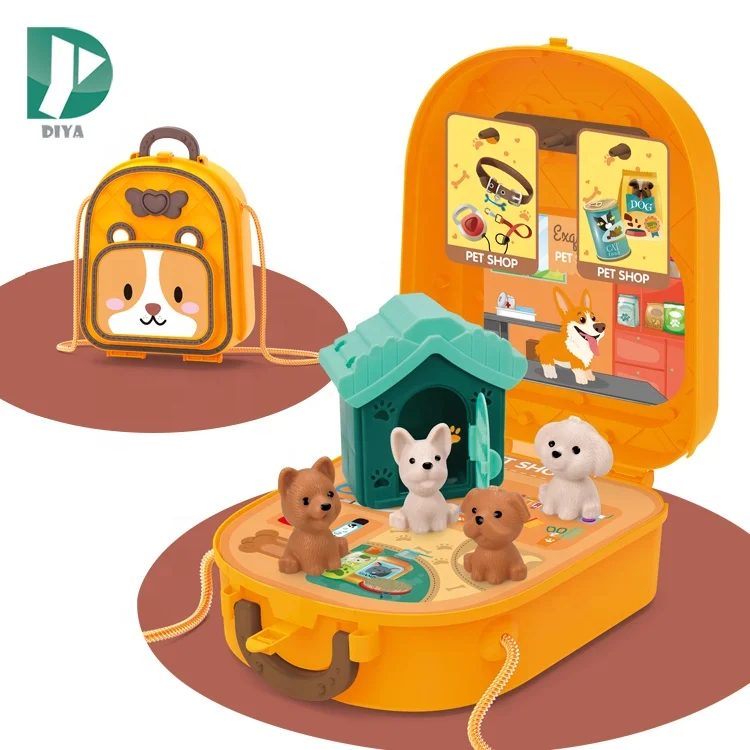 2 в 1 милые животные сумка профиль упвх серии кухонный игровой набор гамбургер pet Детский Набор доктора