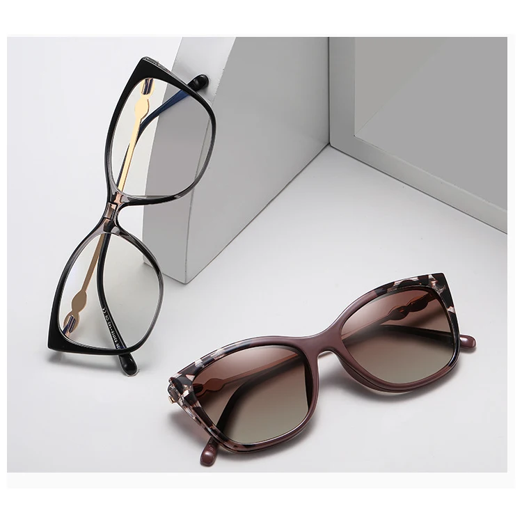 Hot sale magnetic clip on sunglasses tr frame polarized fashion sun glasses