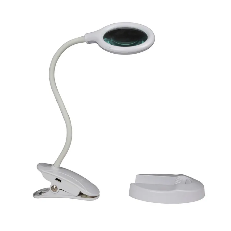 Popular Multifunctional Magnifier LED Lighting Adjustable Table Illuminated Magnifying Lamp
