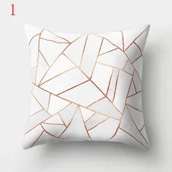 Soft Peach Skin Pillow Cushion Cover Marble Geometric Sofa  Pillow Covers for Sofa car