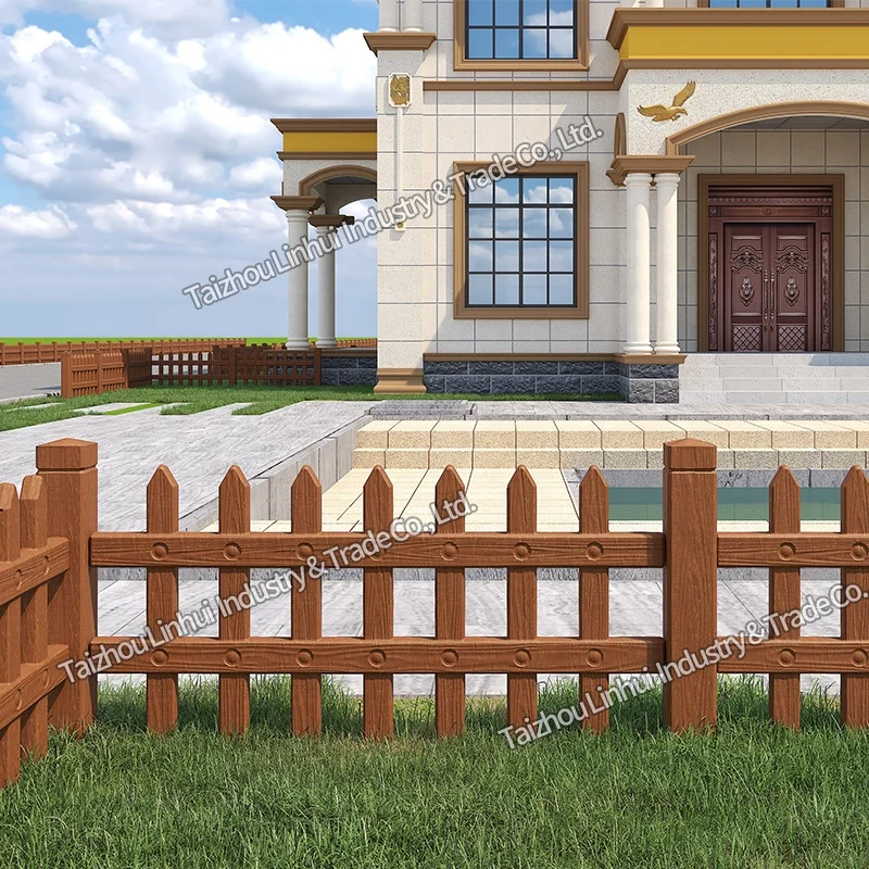 concrete mold for garden ornament patio cement fence slab precast decorative reusable wood grain wooden board plastic mould form