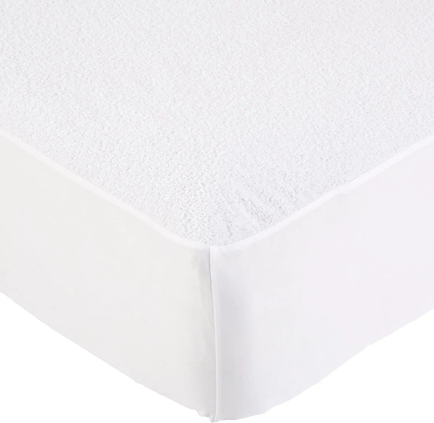 100% waterproof cotton terry top mattress protector, super soft fitted mattress cover
