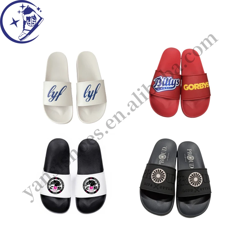Hot Sale Custom Design Slippers With Logo Men Shoes Printed Pattern Slippers PVC Footwear Slides Unisex Football Team