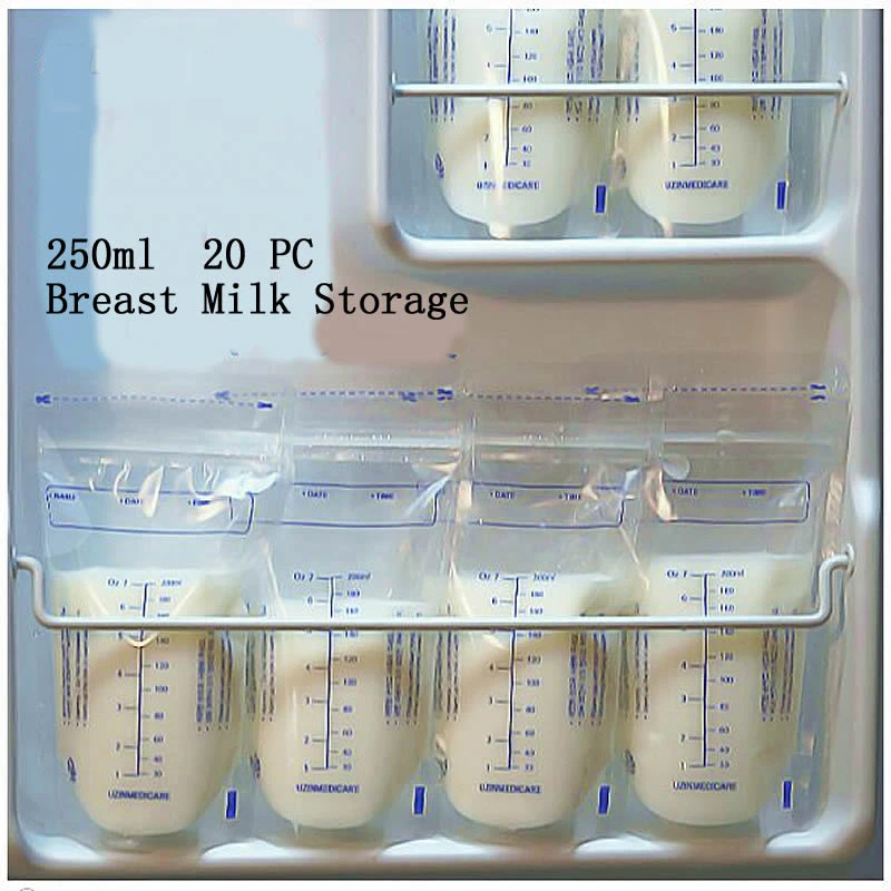 BPA Free Double Zipper Seal Disposable Breast Milk Storage Bags For Storing and Freezing Breastmilk
