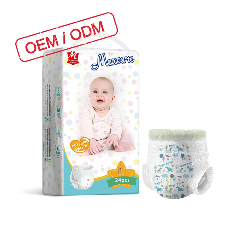 Fashion European New Hot Sale Soft Waist High Quality Baby Diapers Pull-Up Pants Easy to Wear Disposable Baby Diapers