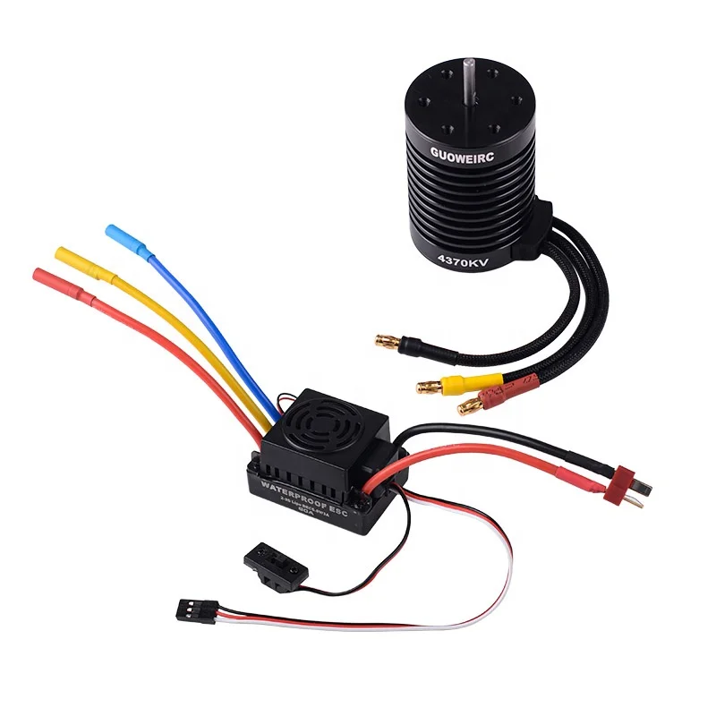 F540 3300KV 3930KV 4370KV водонепроницаемый бесщеточный двигатель 60A ESC для 1/10 RC Racing Car Traxxas Truck