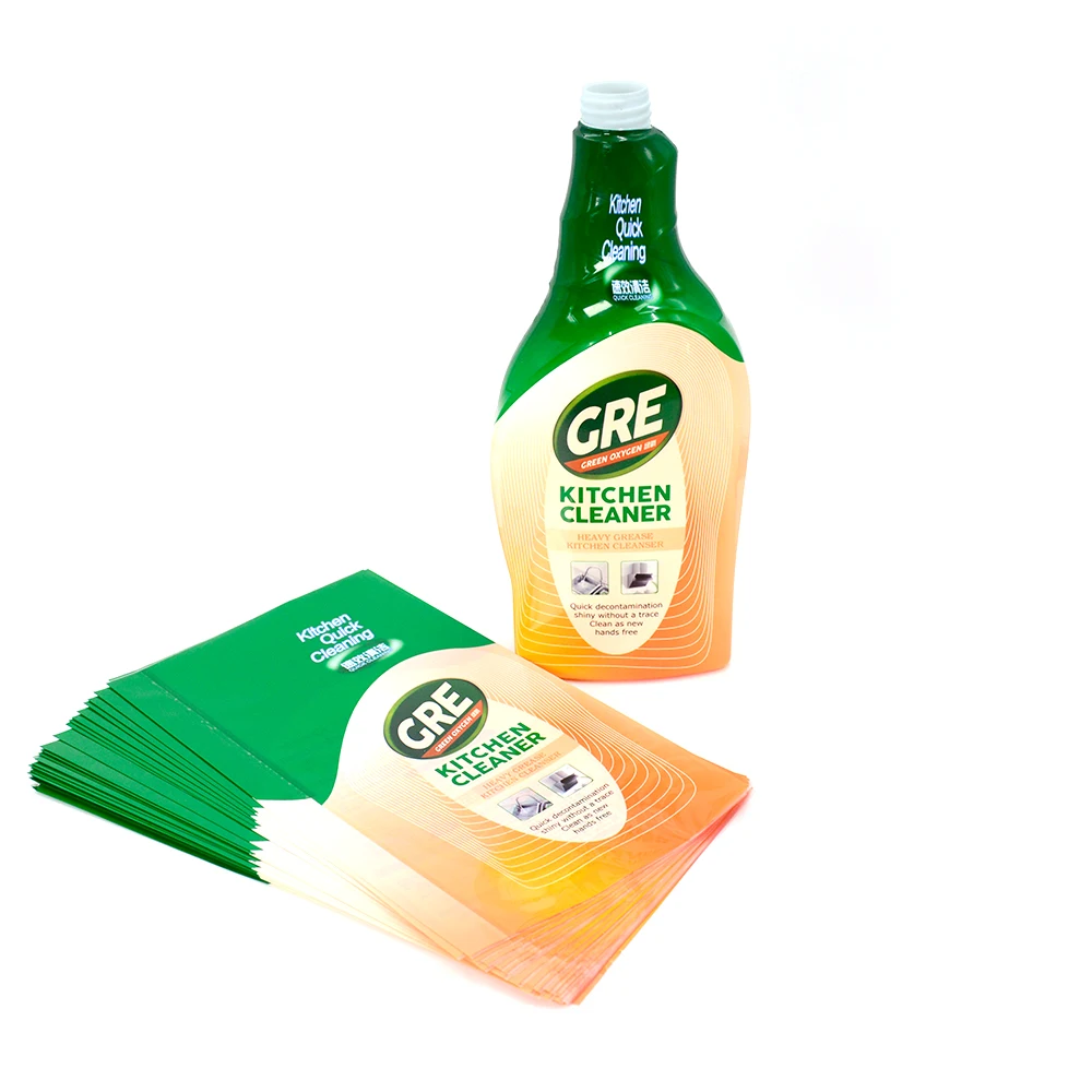 Global Supply Chain Factory Price Custom Print Shrink Wrap Sleeve Automatic Heat Shrink Label For Kitchen Cleaner Bottle