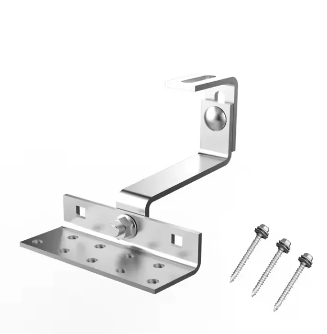 Universal Pitched Tile Roof Double adjustable Solar Mount Hook For Residence PV Mount