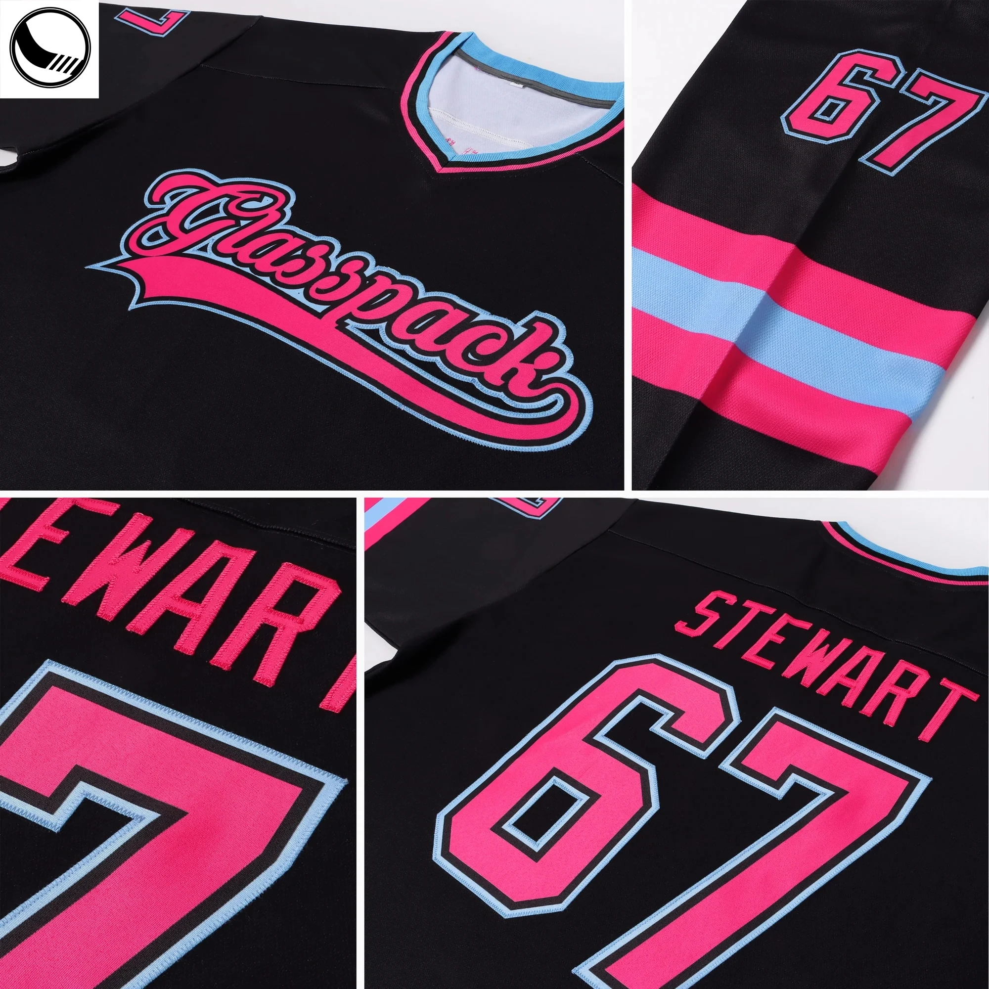 BETHERIVAL Double Shoulder 100% Polyester Mesh Fabric Game Hockey Jersey Sublimated Tackle Twill Ice Hockey Wear