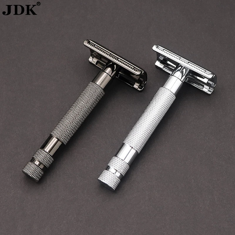 Новая ручная бритва с двумя краями, традиционная бритва с алюминиевой ручкой, Классическая бритва для бритья, Мужская Безопасная бритва