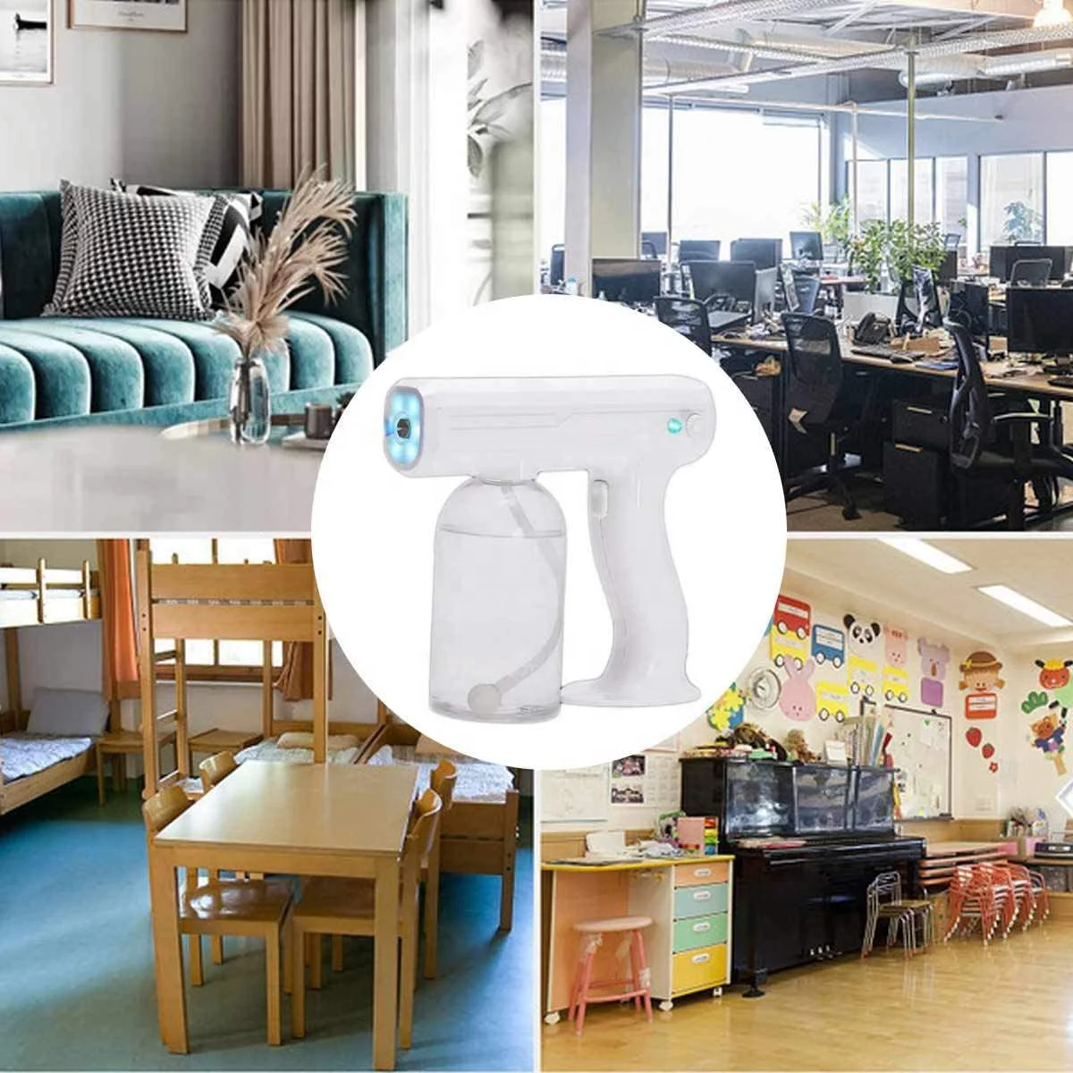 
Wireless Best Price Blue Ray Sanitizing Anion Nano Spray Gun Sprayer Steam Mist Atomization Hair Nano Spray Gun sanitizer gun 