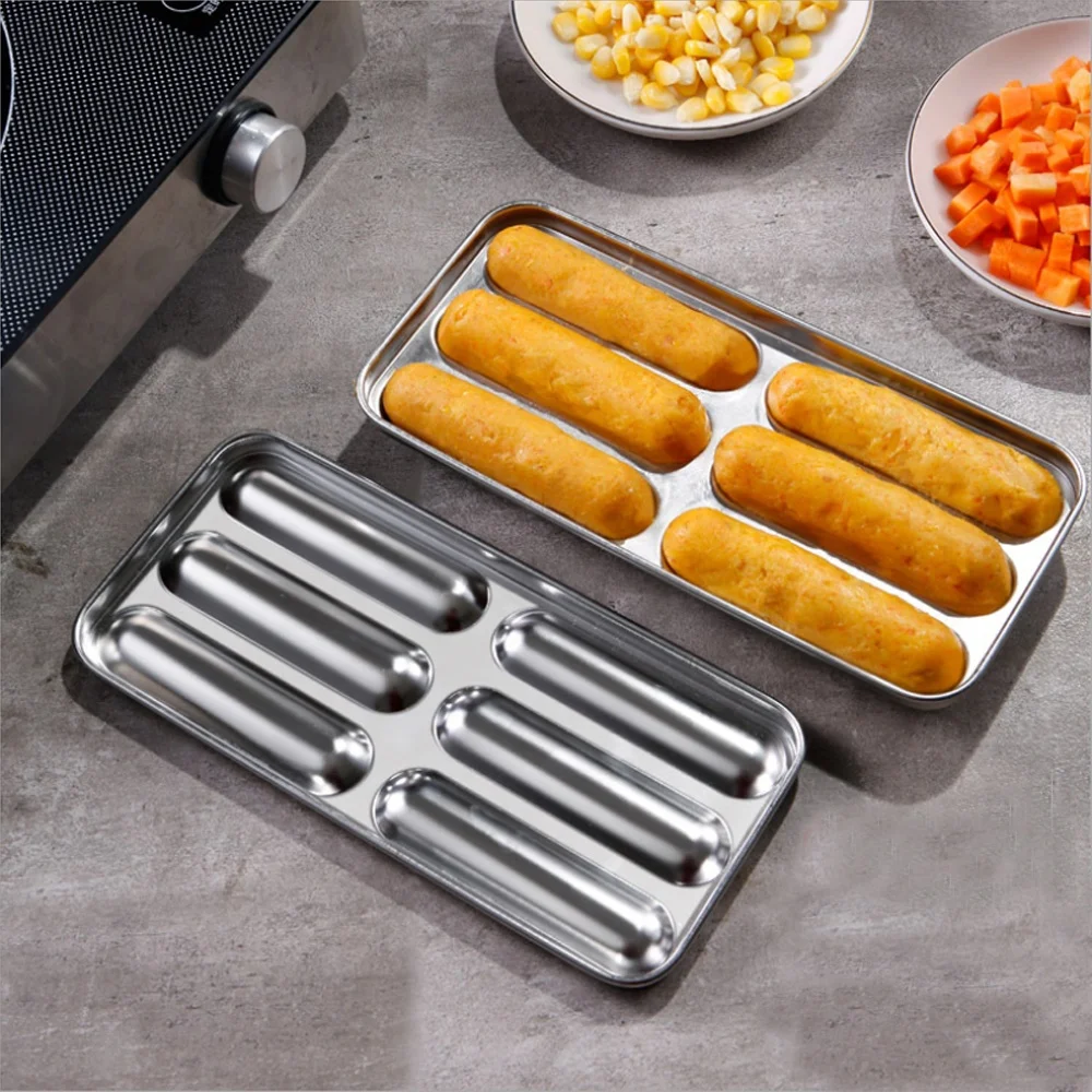 Kitchen oven baking tools 304 stainless steel non stick hot dog mould / restaurant diy sausage mold