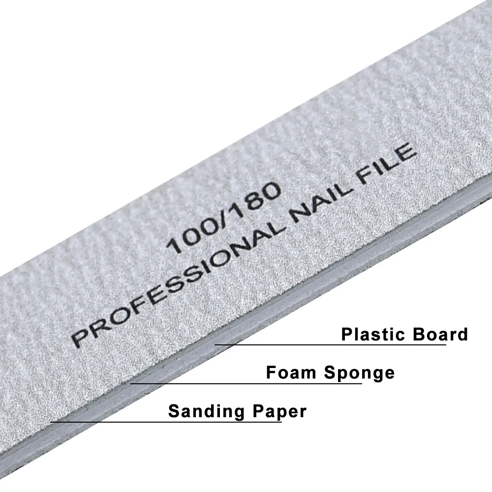 1000Pcs/Case Wholesale EMERY Board 17.8*2*0.4cm White Nail File for Nails Care