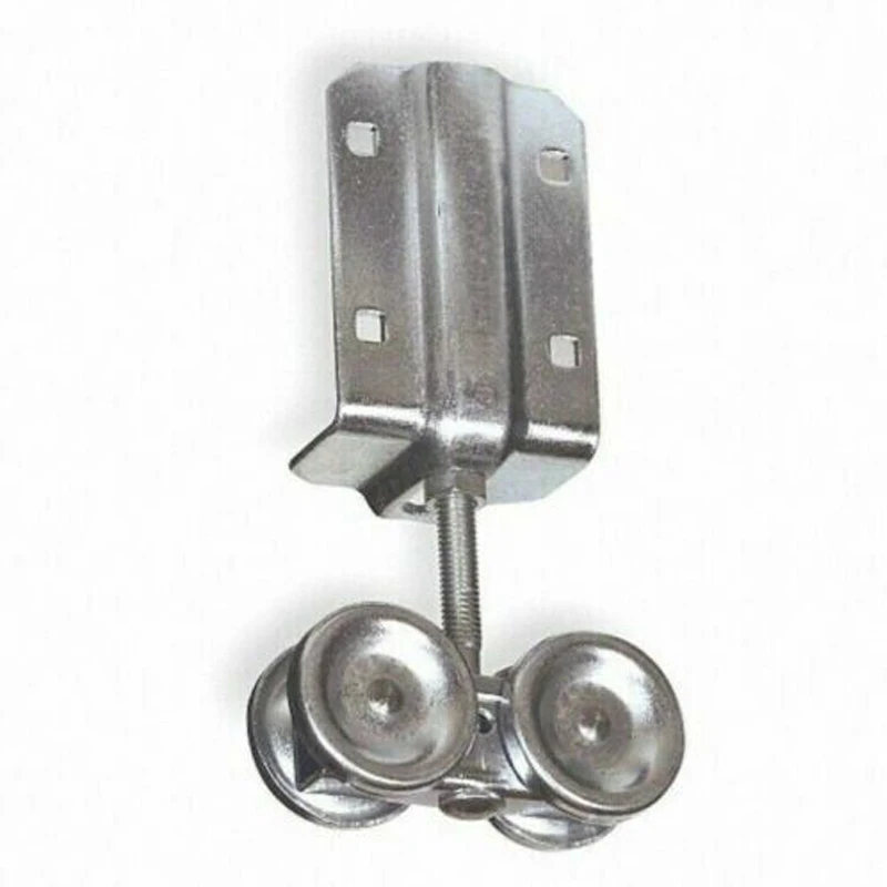 WEKIS Galvanized Heavy Duty Sliding Barn Door Hardware Pulley Set Dual Axis Slide Gate Hanging Roller Box Rail Hanger