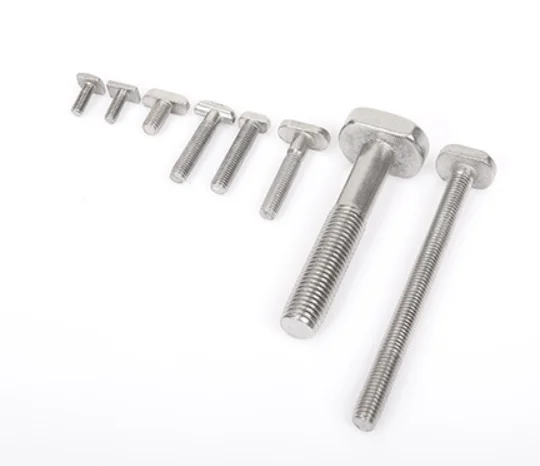 T Slot Bolts to DIN 787 Forged steel bolt with milled T-shaped head with slot guide faces Fixture Nuts T-Nuts and Collar Nuts