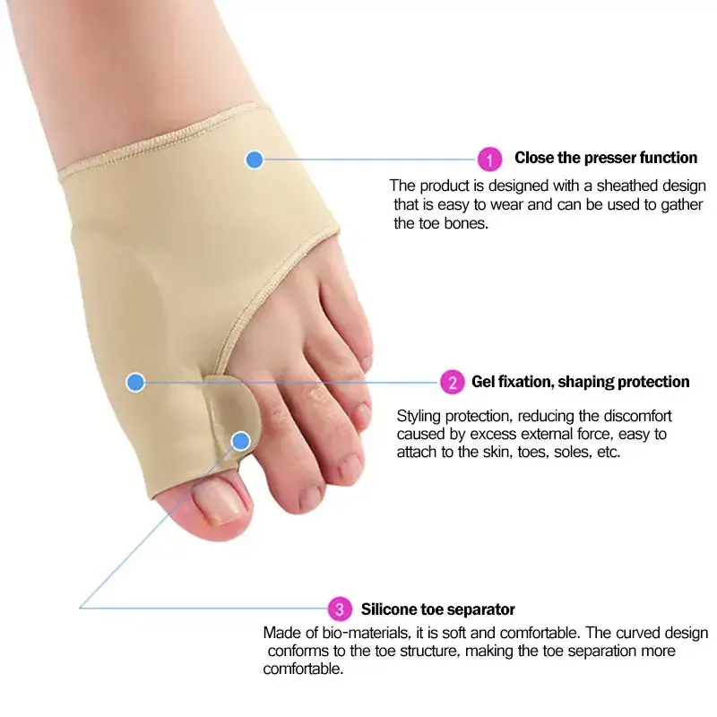 Medical Toe Separator Toe and Angle Corrector Socks Hallux Valgus Orthopedic Toe Adjuster for Bunion Pedicure