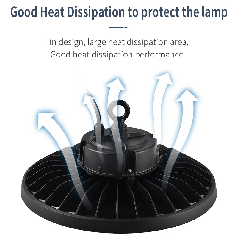 AC220V Super Bright UFO LED High Bay Lights Waterproof Commercial Industrial Lighting Market Warehouses Workshop Garage Lamp