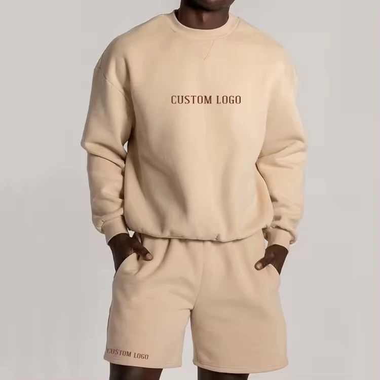 OEM Custom Logo High quality Tracksuit unisex Tracksuits Gym Sweatsuit Custom Made Sweat Suits Jogging shorts Suit