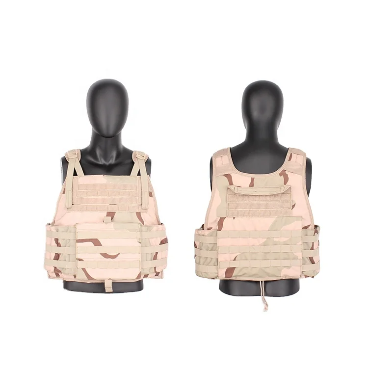 adjustable slim fit desert camouflage polyester material molle sys tem tactical vest