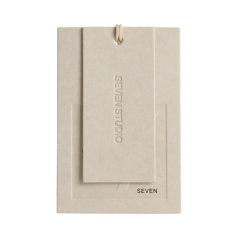 Custom Own Brand Logo Eco Friendly Swing Hangtags Tags And Labels Pricetag Custom Logo Fashion Design Clothing Hang Tag