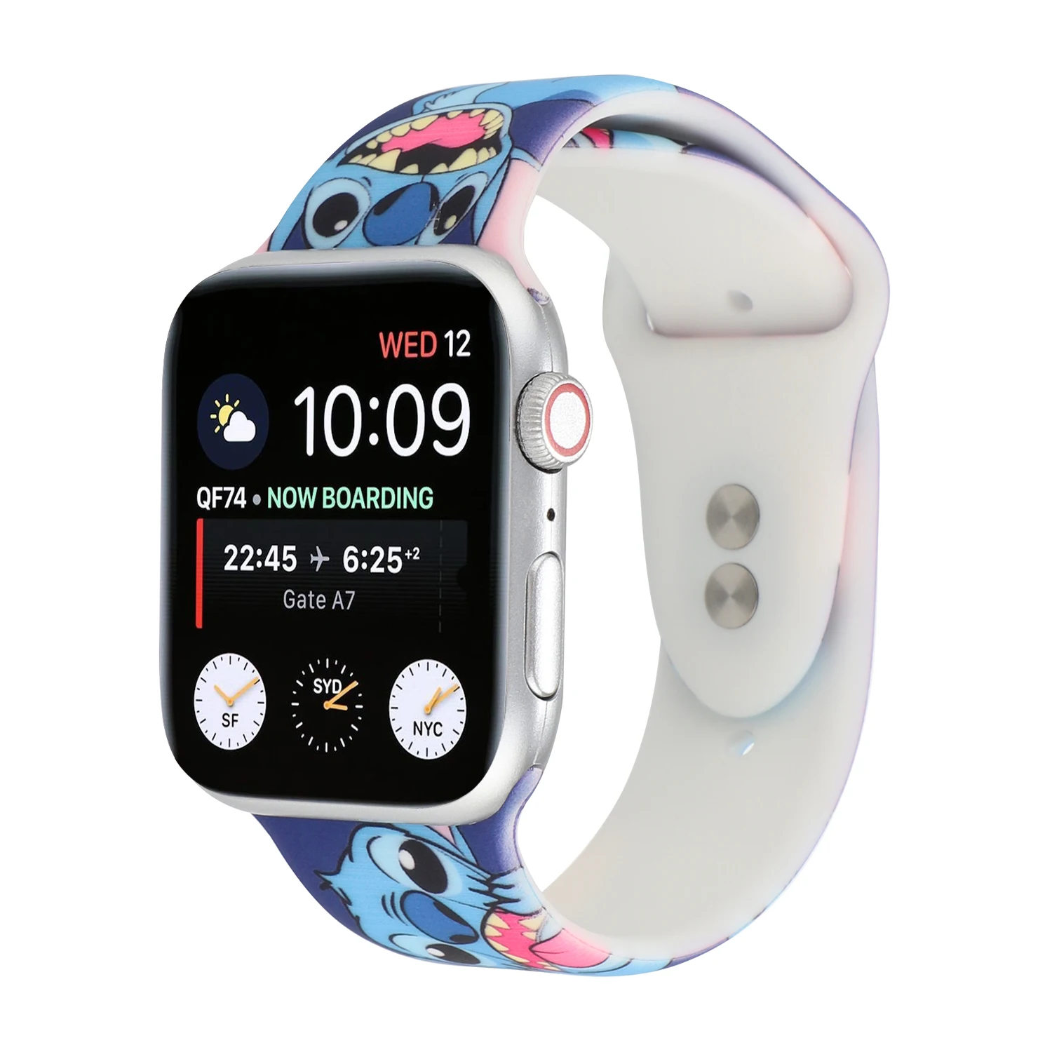 Мультяшный Стич силиконовые ремешки для часов Apple Watch 38/40/42/44 мм браслет ремешок Series