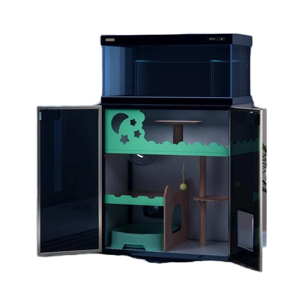 SUNSUN New ultra clear glass Fish and cat together Ornamental 1 meter Aquarium fish tank