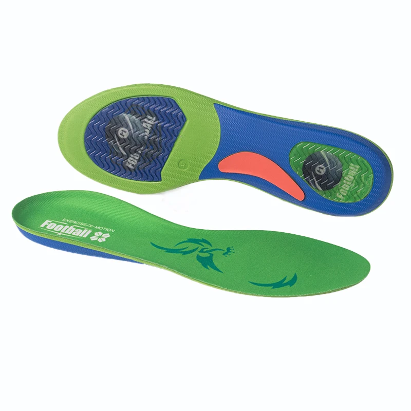 Professional football shoe insoles cushioning anti slip lightweight odor sweat shock absorbing soccer inserts poron sport insole