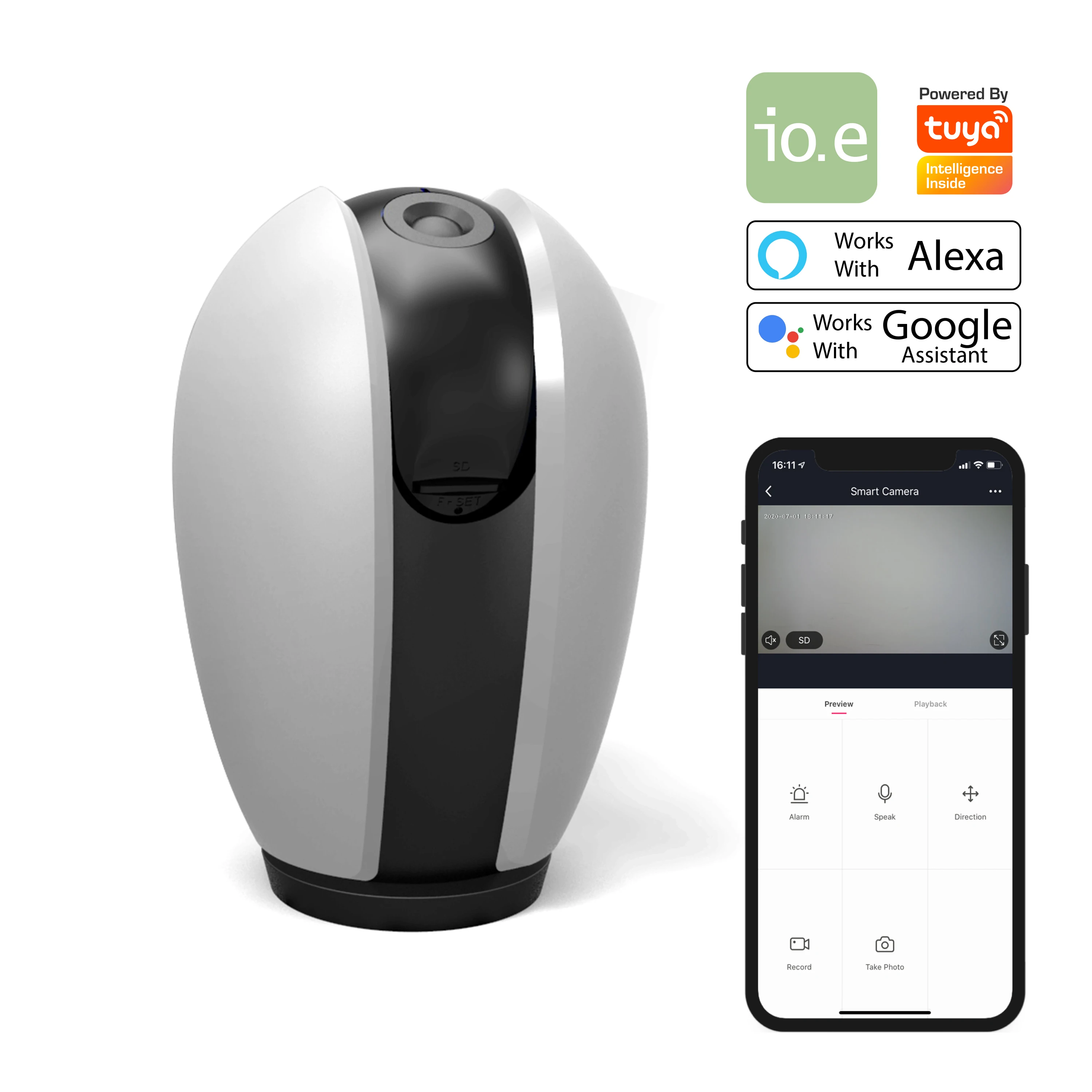  Умная Wi-Fi видеокамера 720/1080P с датчиком движения и функцией ночного
