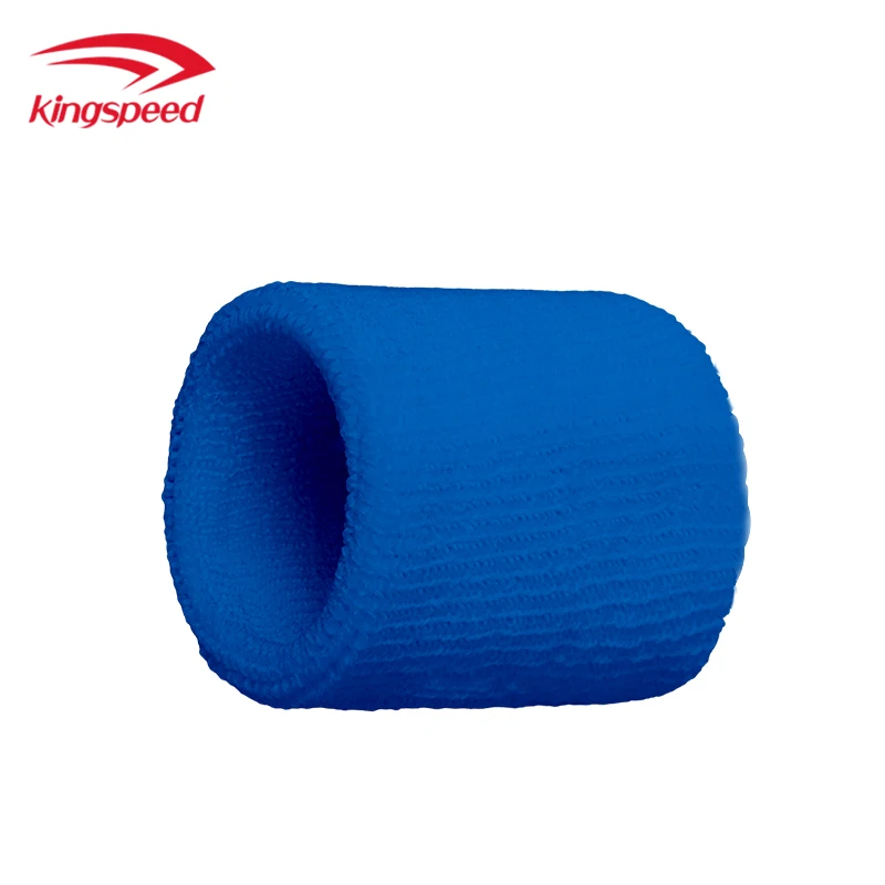 RTS Single Color Wristband Blue Color Sweatbands Breathable Tennis Sports Wrist Sweat Bands Cotton Sweatband