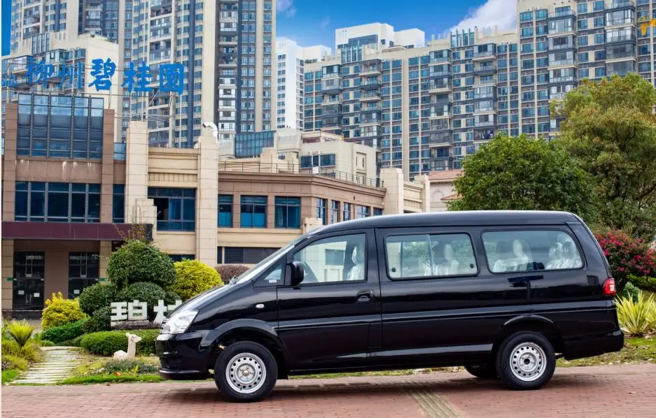 Dongfeng M3 11 Passenger Mini Van Bus New Electric/Gasoline/Petrol Manual Gear Box Light Interior Fabric Seats on Sale